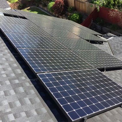 Solar Panels on Composite Roof Solar Panels on Composite Roof